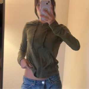 Aeropostale Army green zip up